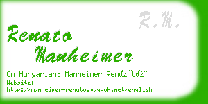 renato manheimer business card